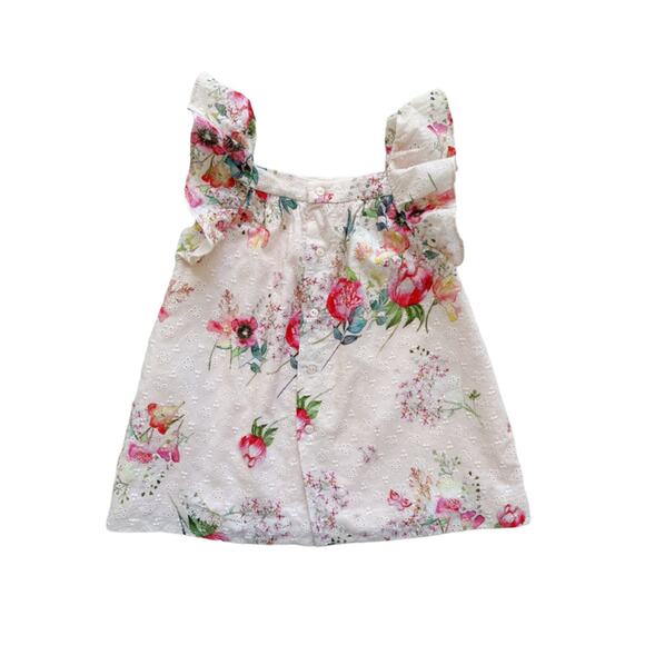 Zara Floral Eyelet Dress Size 18-24m - Picture 3 of 4